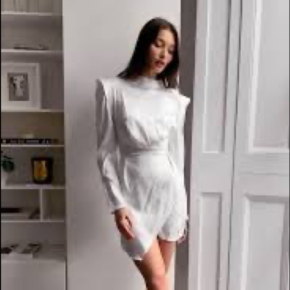 Jacquard Asymetric Wrap Mini Dress nwt nast gal - Picture 1 of 4